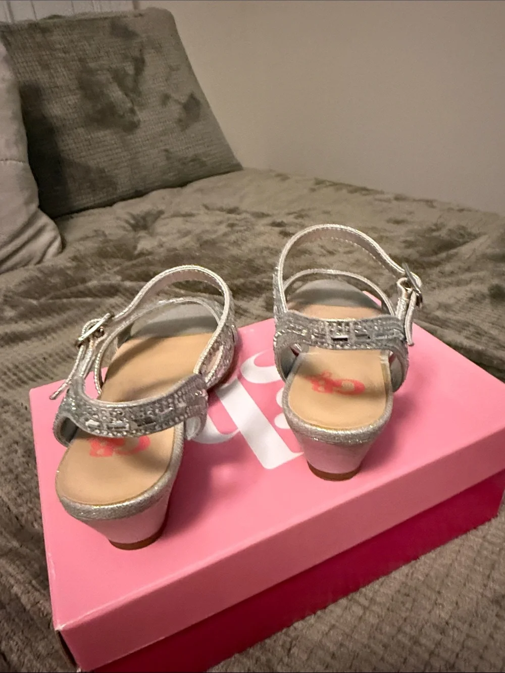 GB girls silver sandals